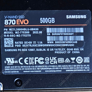 SSD 870EVO 500GB, 860 EVO 250GB 등 팝니다