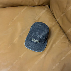 Supreme 슈프림 데님 캠프캡 모자 (Metal Logo Washed Denim Black)