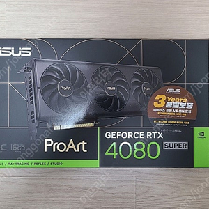 ASUS ProArt 지포스 RTX 4080 SUPER O16G OC D6X 16GB 미개봉 미사용품