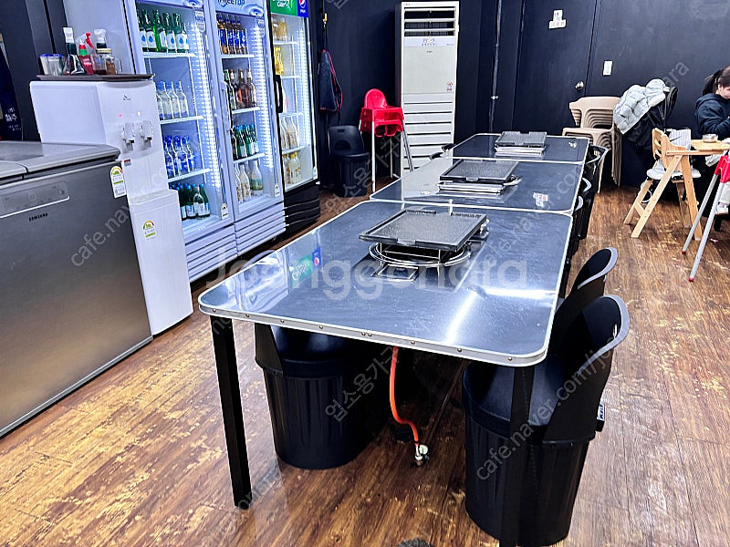 조개구이 깡우동 포차 레트로 깡통 드럼통 테이블 연결상--0