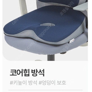 아라홈 자세교정 코어힙방석 (그레이블랙) 사무실 책상 의자