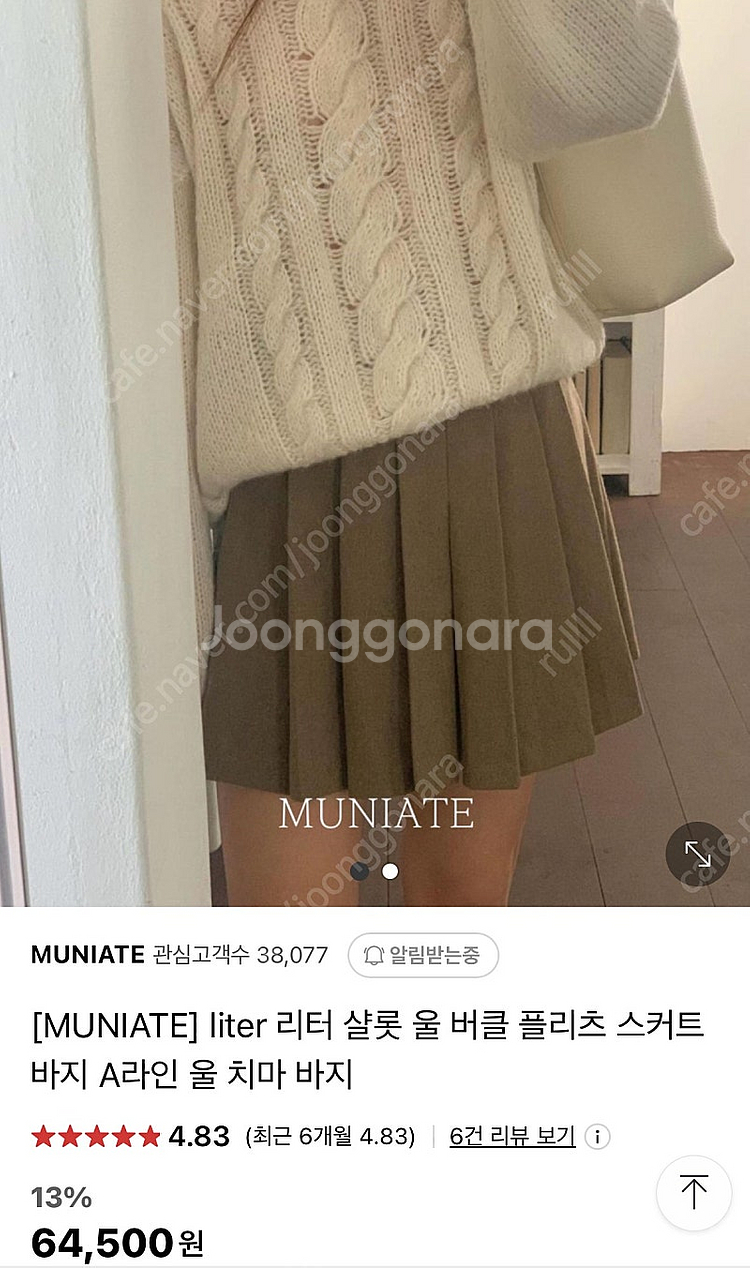 liter 리터 샬롯 플리츠 울 스커트 :)--0