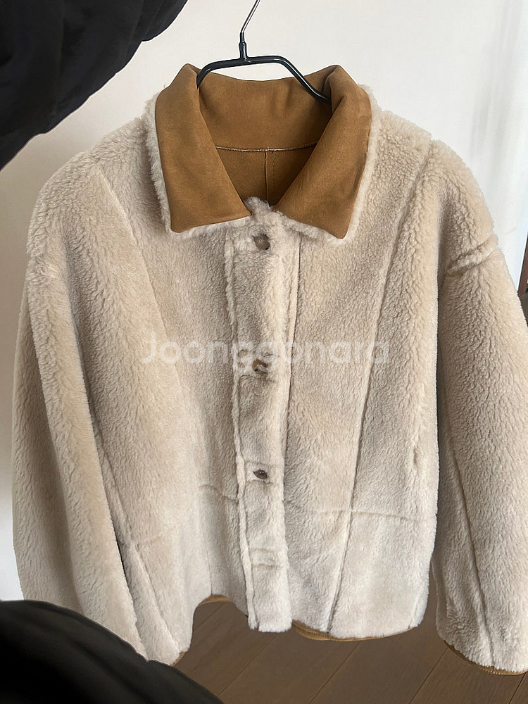 Le17septembre 스웨이드 퍼 리버서블 무스탕--1