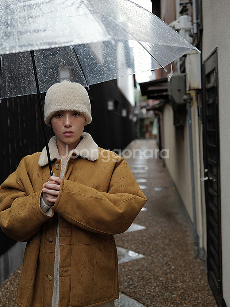 Le17septembre 스웨이드 퍼 리버서블 무스탕--2