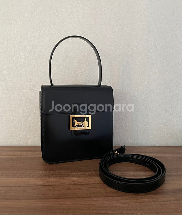 빈티지 정품 올드 셀린 마차 탑핸들 미니--1
