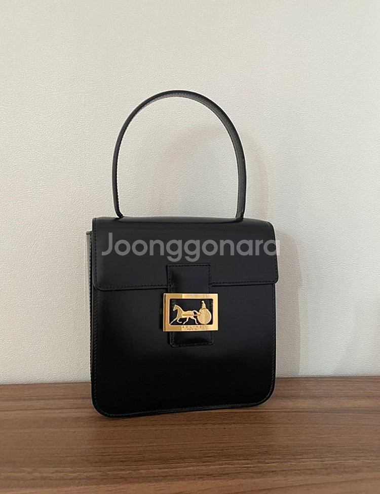 빈티지 정품 올드 셀린 마차 탑핸들 미니--2