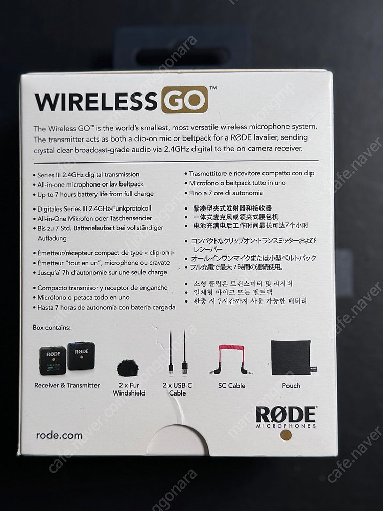 [판매] RODE Wireless GO 무선 마이크 시스템 (미개봉, 새제품)--1