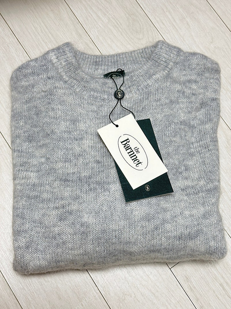 더바넷 세일 플러피 모헤어 니트 그레이 Grey Fluffy--4