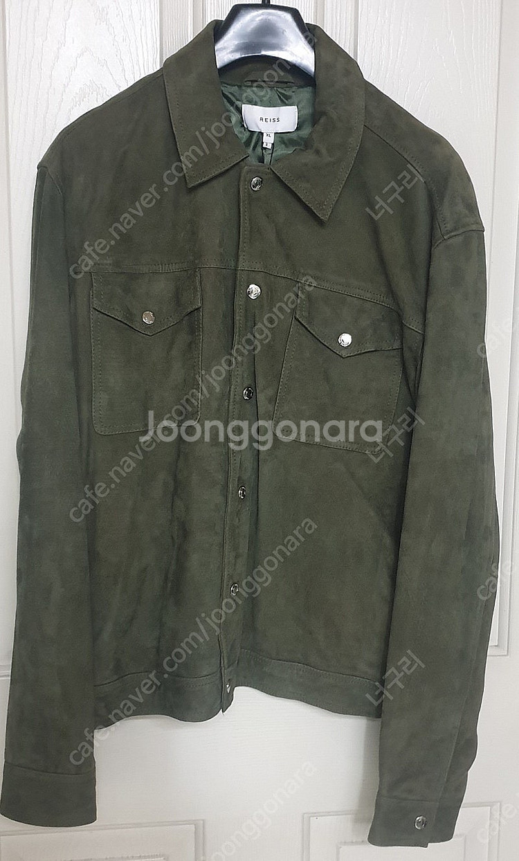 REISS 남성 염소가죽 스웨이드 재킷 XL 팝니다.--0