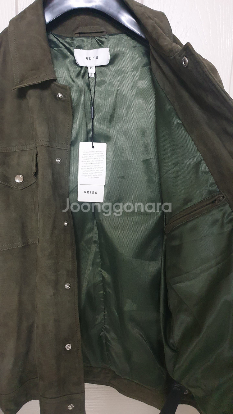 REISS 남성 염소가죽 스웨이드 재킷 XL 팝니다.--3