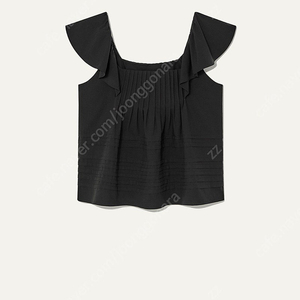 [새상품]킨더살몬 allegro pintuck blouse black