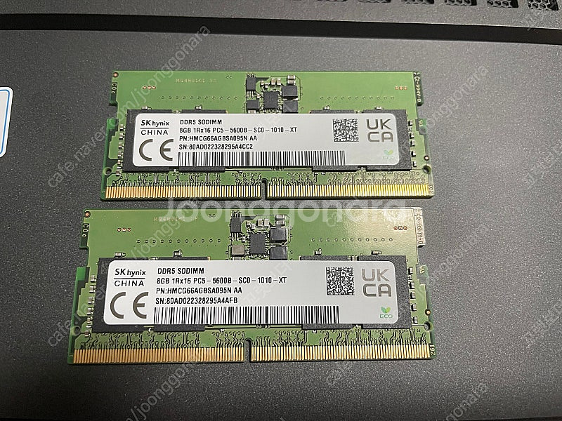 하이닉스 노트북용 ddr5 5600 16g(8gx2)램...--0