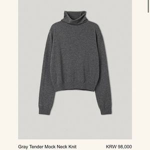 스무드무드 Gray Tender Mock Neck Knit