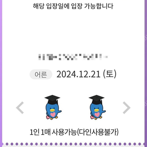 롯데월드 매직패스 5회권(12월 21일 토요일)