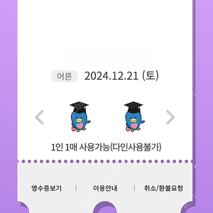 12월 21일(토) 롯데월드 매직패스 5회권