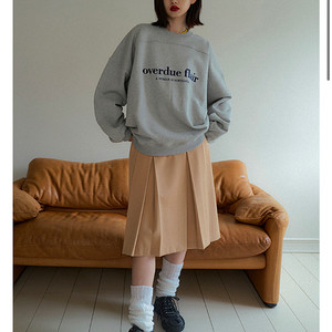 오버듀플레어 NEEDLE OVERSIZE SWEATSHIRT_MELANG