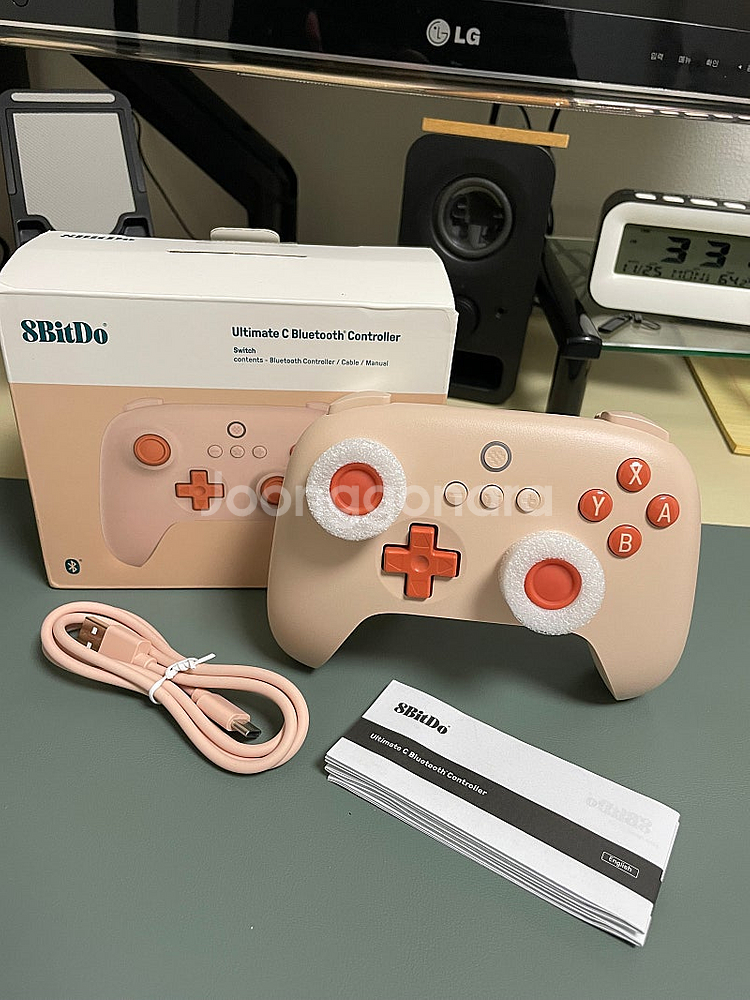 8Bitdo 얼티밋 C 블루투스 컨트롤러 스위치용 오렌...--0