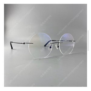 몽글라스 Rimless 원형 무테안경 블랙컬러