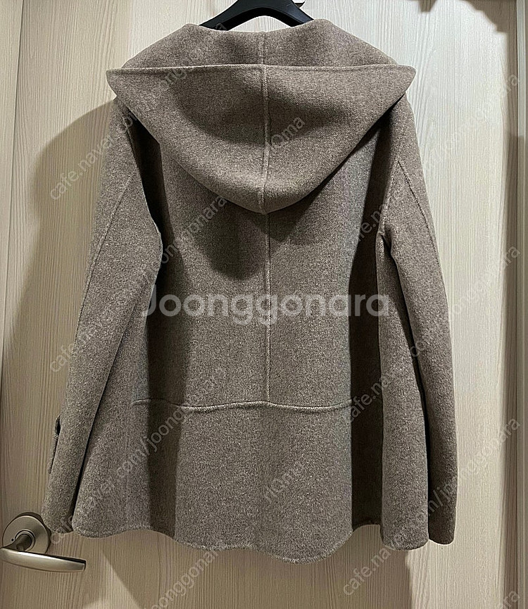 온앤온 핸드메이드 후드 더플코트 새상품 66 지컷 보브...--3