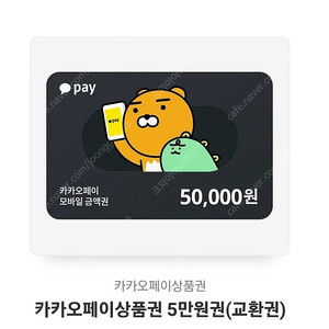 카카오페이 상품권 5만원 팝니다