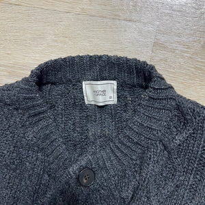 어나더 오피스 Grandma Cable Cardigan (Heather Charcoal) 01사이즈