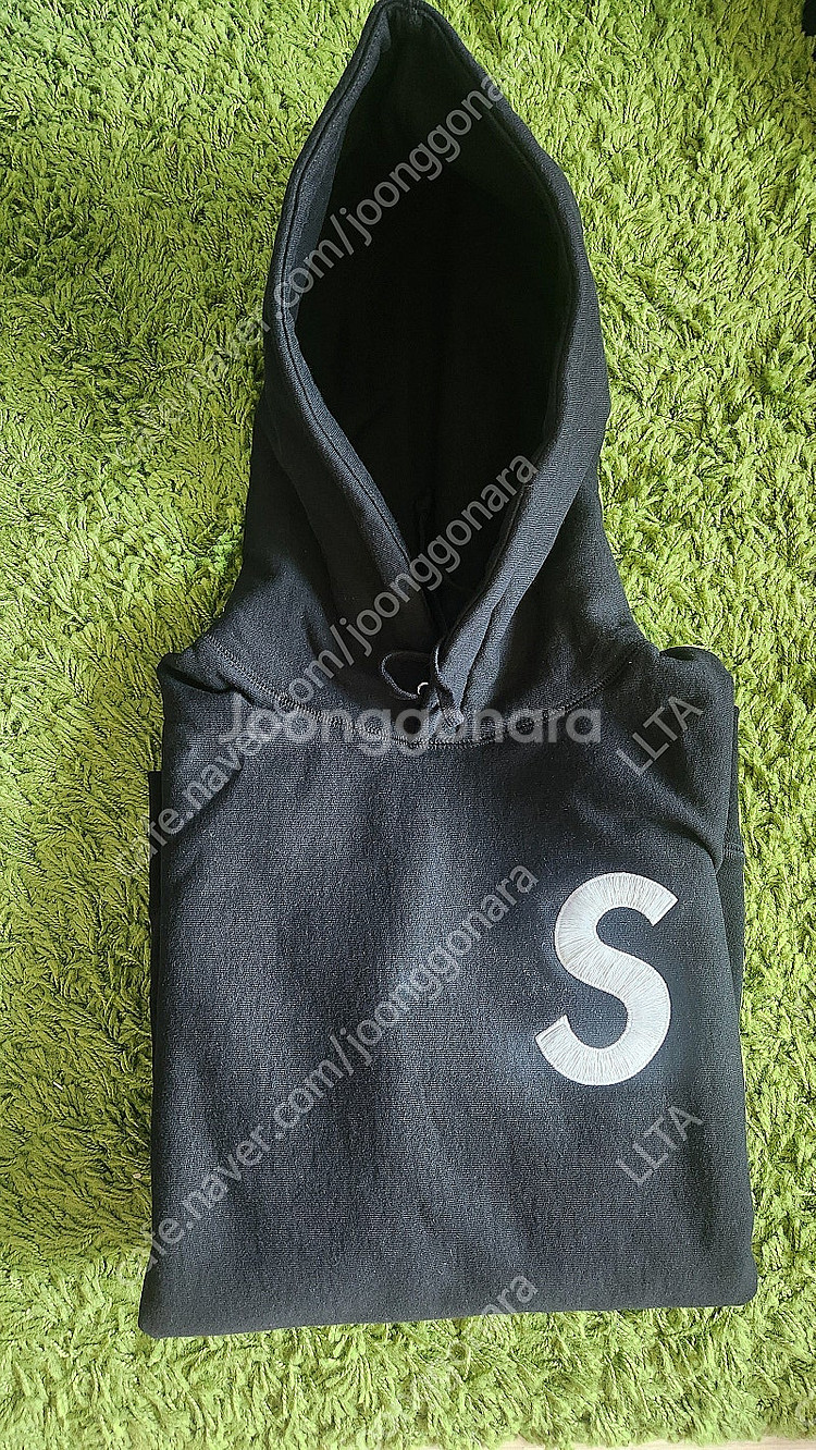 슈프림 S로고 후드 블랙 L 15FW 슈프림 플레이보이...--0