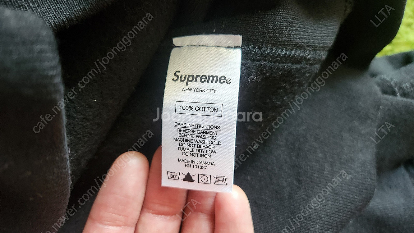 슈프림 S로고 후드 블랙 L 15FW 슈프림 플레이보이...--3
