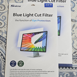 SVIEW BLUE LIGHT CUT FILTER 23.6 ( 522 X 294 mm) 16:9 판매합니다 2장