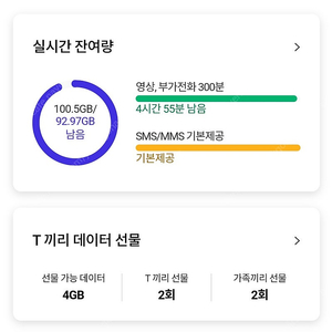 SK데이터 2기가