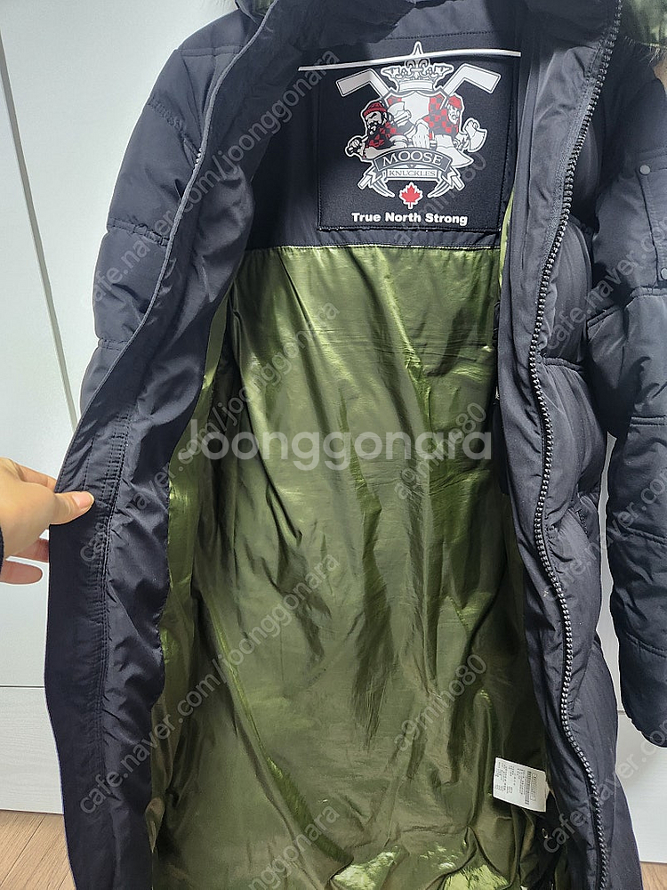 정품 무스너클 케이에디션 롱패딩 블랙 여성s사이즈--2