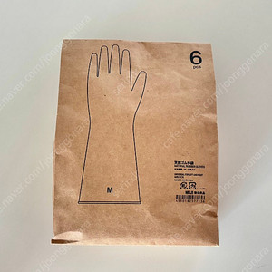 MUJI 무인양품 천연 고무장갑 좌우겸용 6pcs 새상품, 서비스 샤워볼 2개 새상품