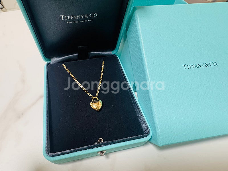 티파니앤코 리턴투티파니 풀하트 목걸이 18K 옐로우골드--1