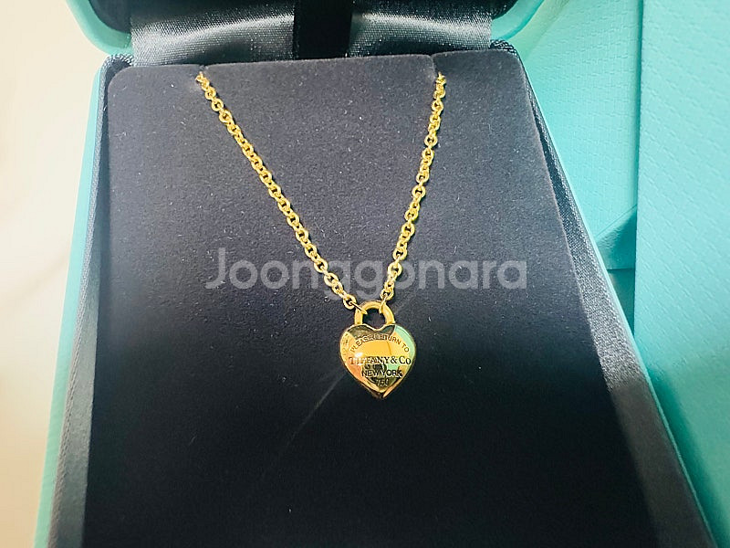 티파니앤코 리턴투티파니 풀하트 목걸이 18K 옐로우골드--2