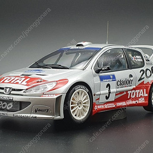 오토아트 1:18 AUTOart Peugeot 206 WRC 2002 Rallye De France #3