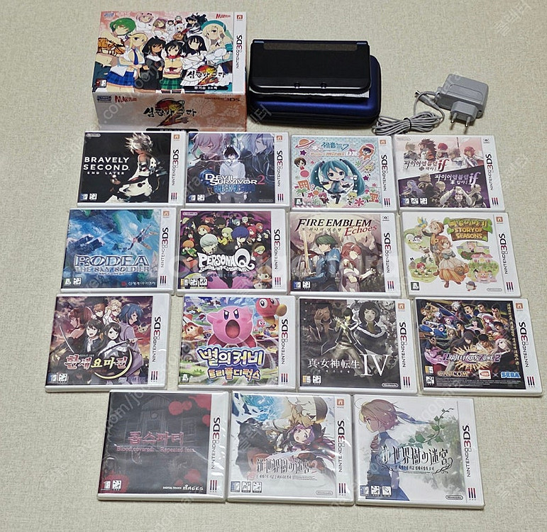 뉴 닌텐도 3DS XL 블루 + 타이틀 일괄--0