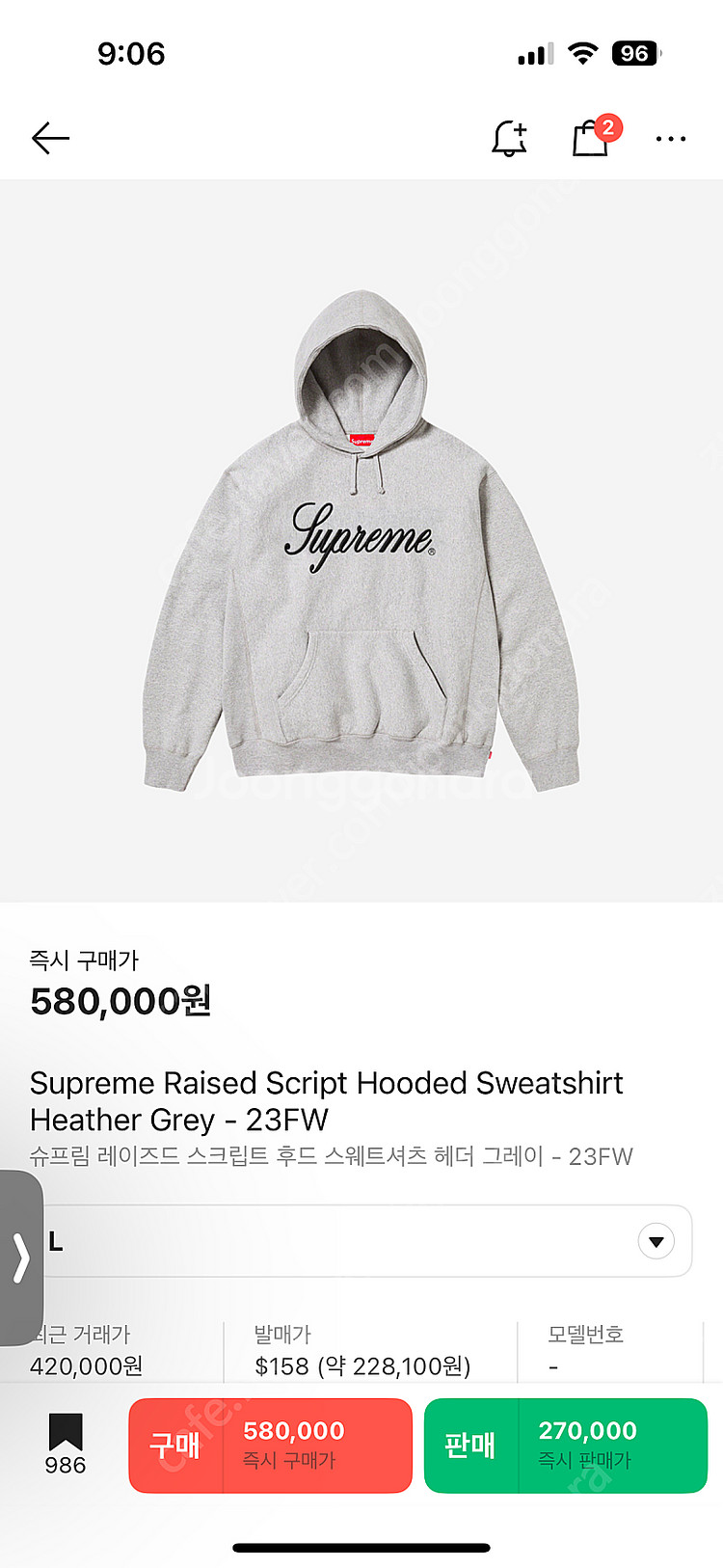 Supreme script raised hoodie--1