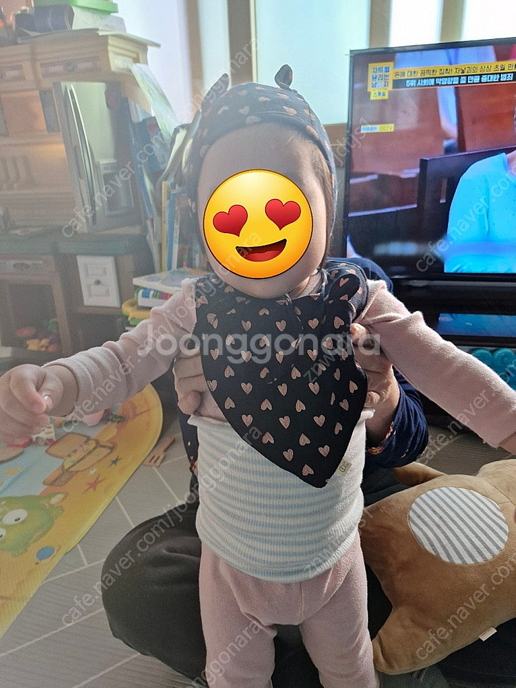 아기 보넷 턱받이세트 새상품 아기모자턱받이세트--0