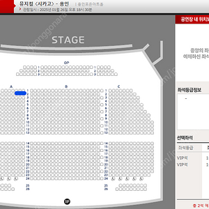 뮤지컬 시카고 용인 민경아 1/26 6시반 VIP연석