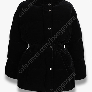 마이아이코 HIGH QUALITY LINE - Hourglass Velvet Goose Down Jacket (BLACK)