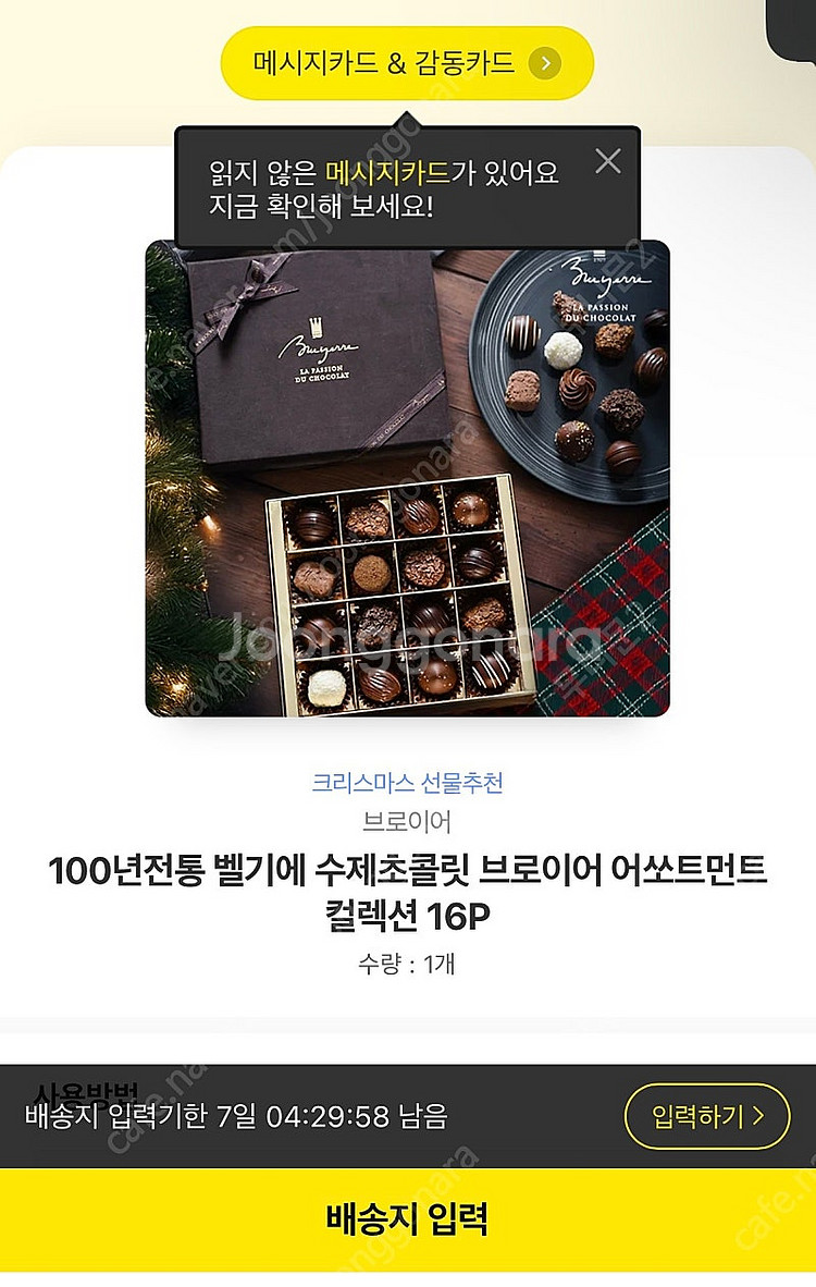 [카카오톡 배송입력상품] 100년전통 벨기에 수제초콜릿...--0