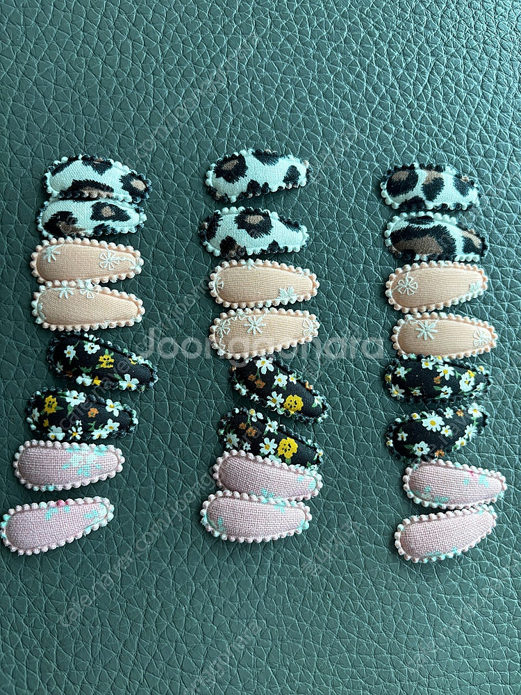 리본재료 공예재료 똑딱핀 3.5cm 꽃 똑딱핀 유아 머...--0