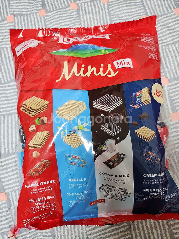 로아커웨하스 800g 4가지맛 미니웨하스 80개개별포장--0