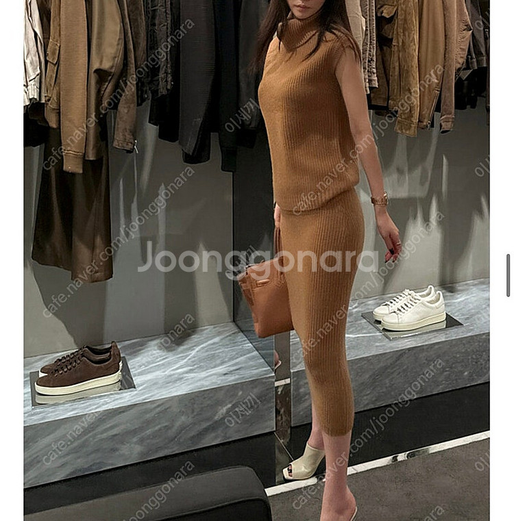 더로랑 캐시미어 니트 세트 차콜컬러--3