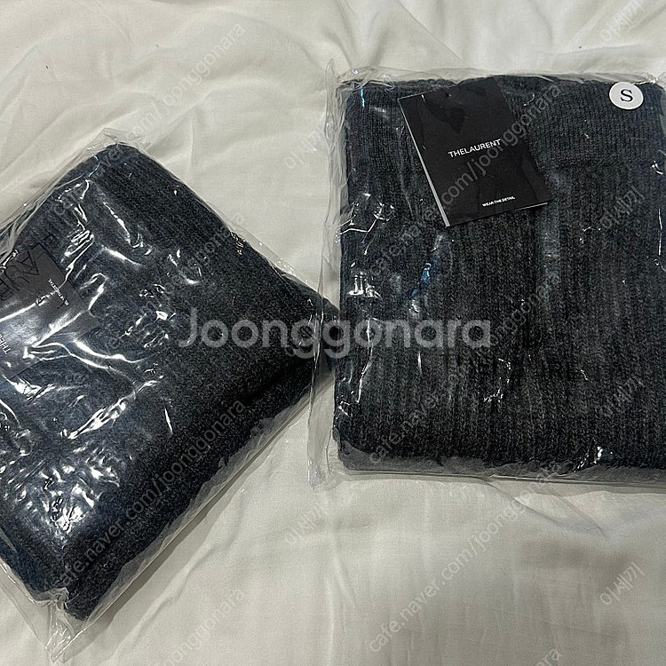 더로랑 캐시미어 니트 세트 차콜컬러--5