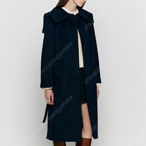 [BEMUSE MANSION] Sailor long coat - Navy