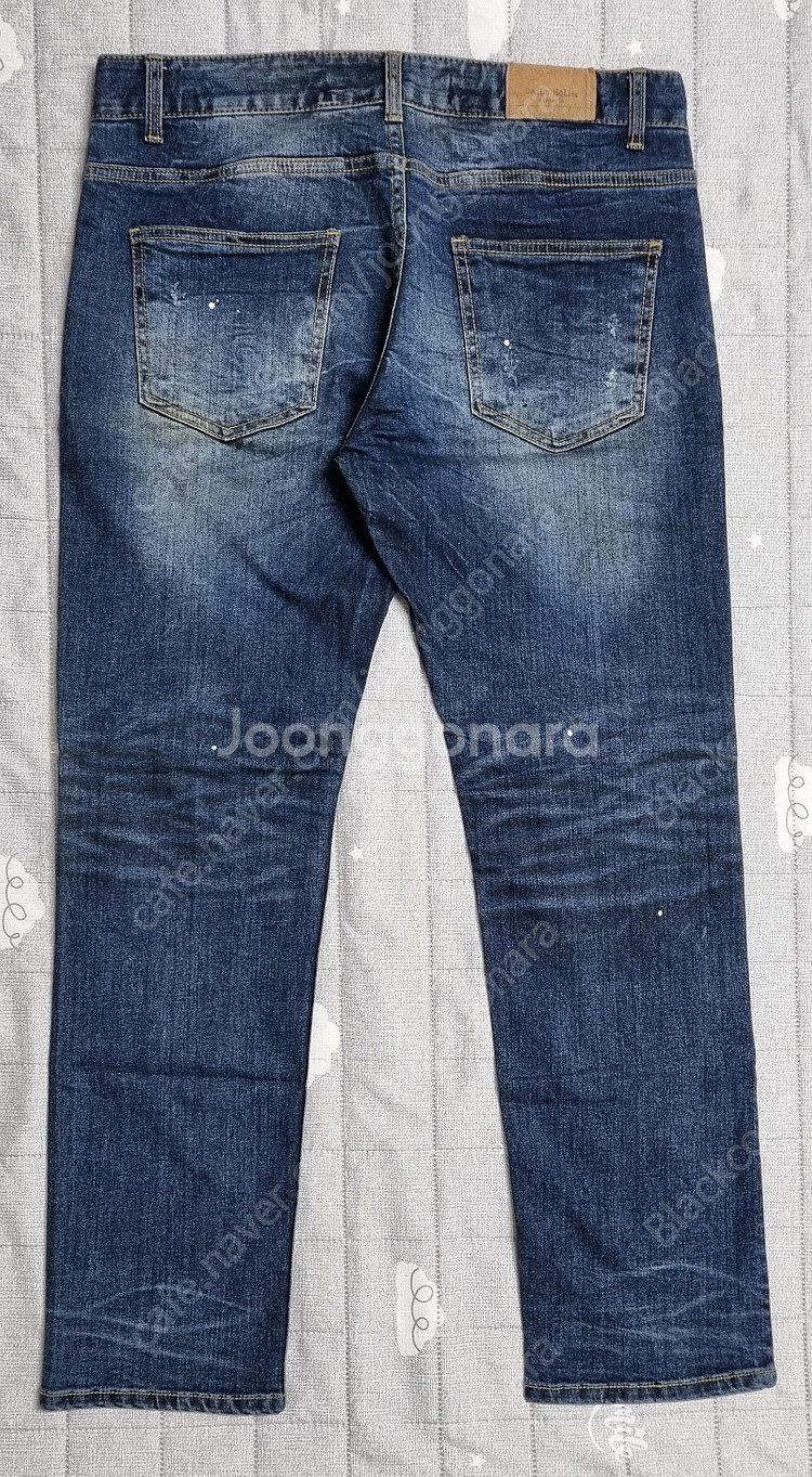 남자 남성 청바지 데님 JEANS 데님홀릭 중청 오일워싱+페인트포인트 L/50 (32~33)사이즈 10,000원--1