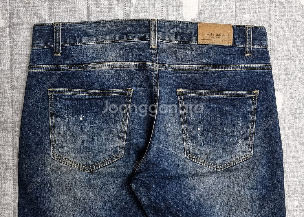 남자 남성 청바지 데님 JEANS 데님홀릭 중청 오일워싱+페인트포인트 L/50 (32~33)사이즈 10,000원--5