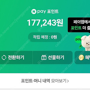 네이버 페이 선물하기 170000원 판매합니다