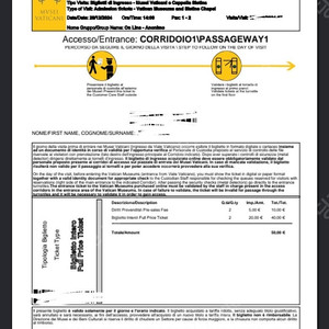 12/28 14시 바티칸 박물관 입장권 2인