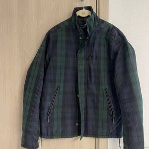 바버 TWO BELL WAX JACKET 블랙와치 타탄체크 M